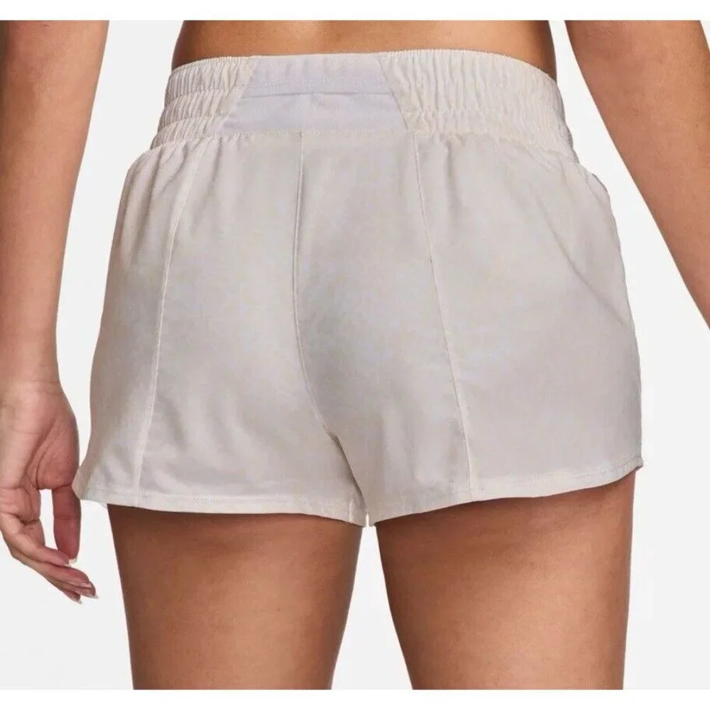 NWT Nike Women's Shorts Medium One Dri-FIT Mid-Rise 3" Brief-Lined DX6010-012 - Picture 3 of 15